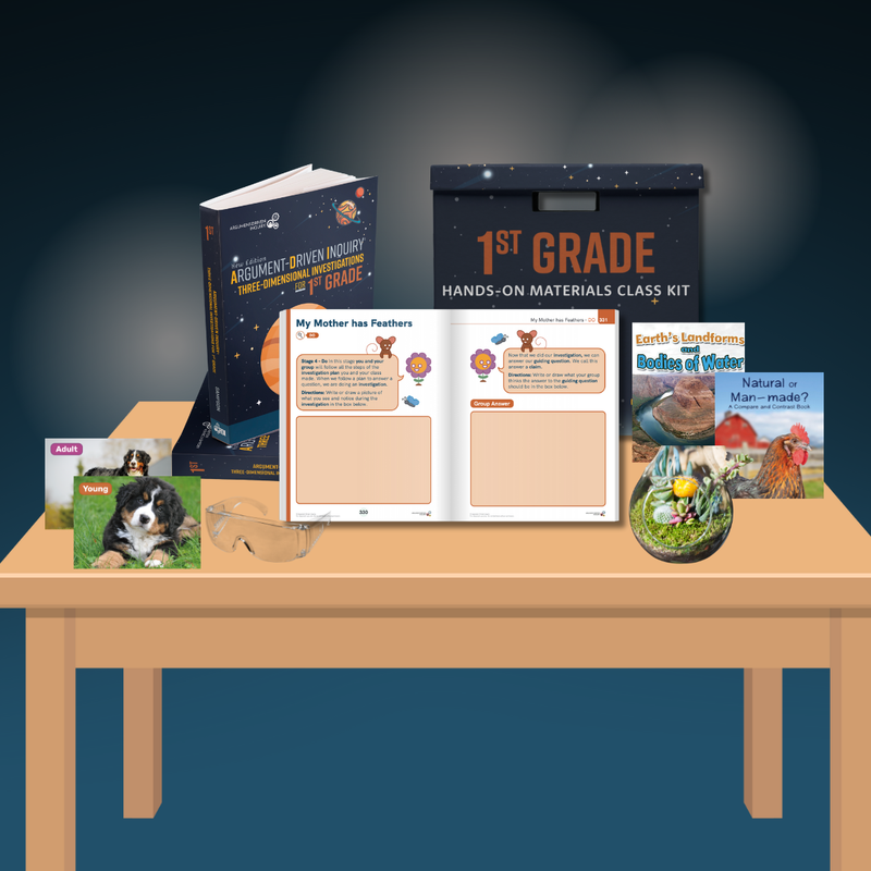 1st Grade NGSS: ADI Science Class Bundle (Teacher Book + Workbooks + Hands-On Kits)