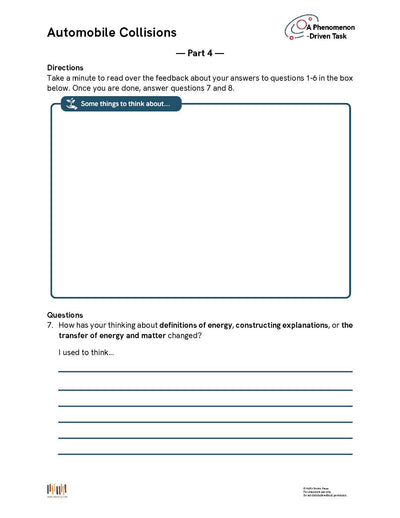 Phenomenon-Driven Tasks for 4th Grade Science, Vol. 1 (NGSS)