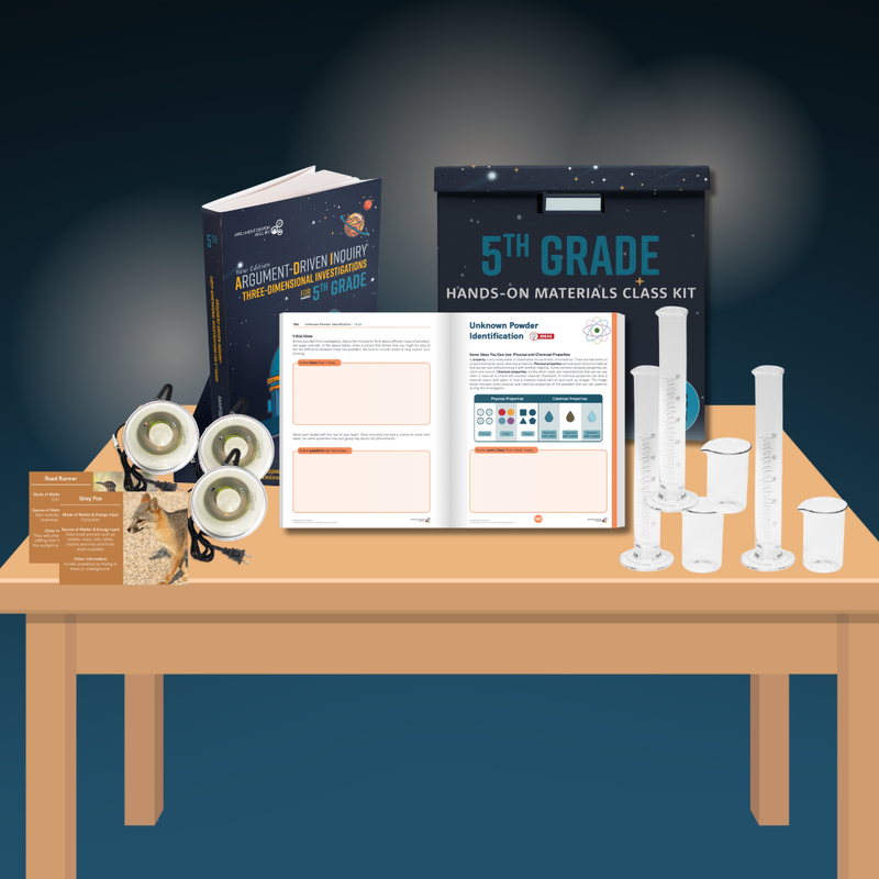 5th Grade NGSS, ADI Science Class Bundle (Teacher Book + Workbooks + Hands-On Kits)