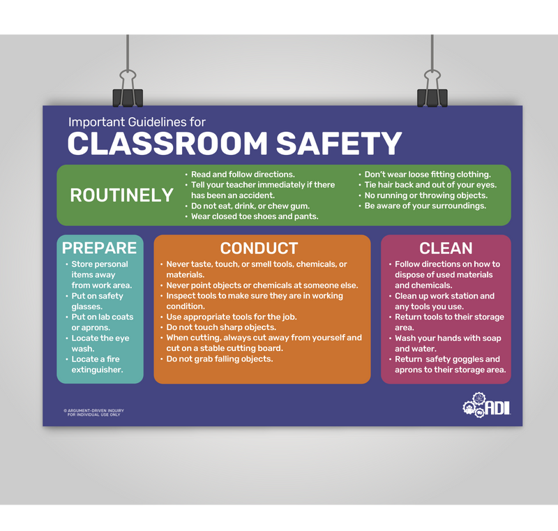 Classroom Safety Poster - ADI Store