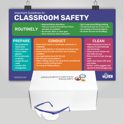 Lab Safety Pack: Poster and Safety Glasses Set