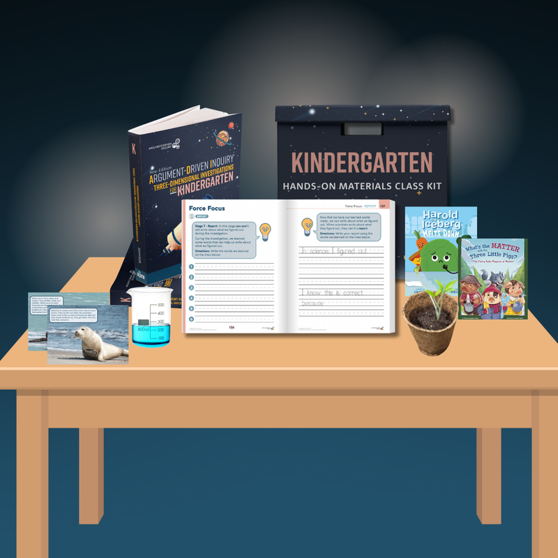 Kindergarten NGSS: ADI Science Class Bundle (Teacher Book + Workbooks + Hands-On Kits)