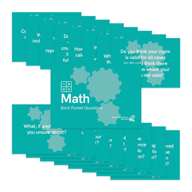 Math Back Pocket Question Cards