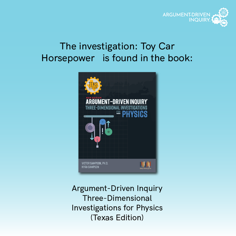 Toy Car Horsepower Investigation Kit