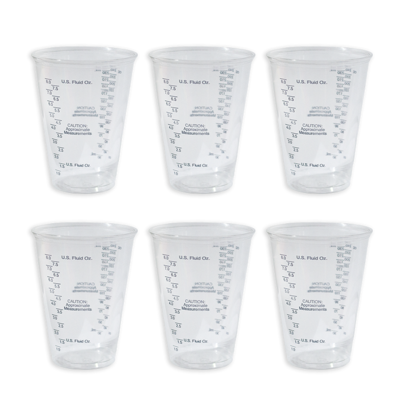 Plastic 8oz Measuring Cup Pack