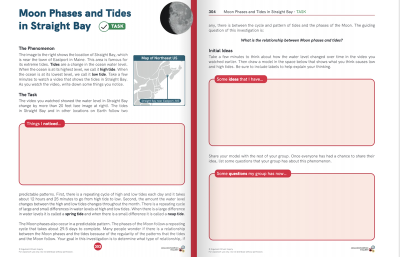 Argument-Driven Inquiry Three Dimensional Investigations for 6th Grade (Texas Edition)