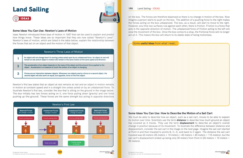 Argument-Driven Inquiry Three Dimensional Investigations for 7th Grade (Texas Edition)