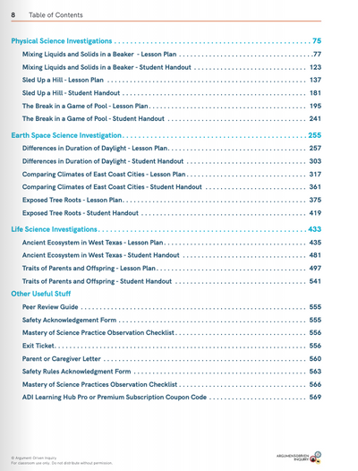 Argument-Driven Inquiry for 4th Grade (Texas Edition)