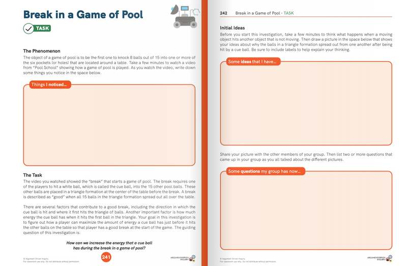 Argument-Driven Inquiry Three-Dimensional Investigations for 4th Grade (Texas Edition)