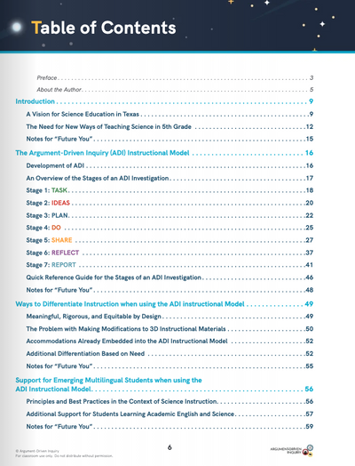 Argument-Driven Inquiry for 5th Grade (Texas Edition)