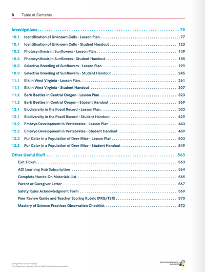 Argument-Driven Inquiry for Middle School Life Science (NGSS Edition)