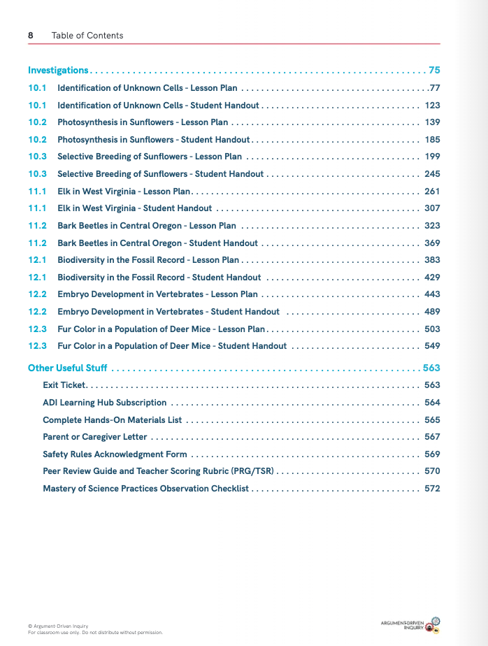 Argument-Driven Inquiry for Middle School Life Science (NGSS Edition)