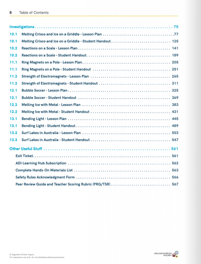 Argument-Driven Inquiry for Middle School Physical Science (NGSS Edition)