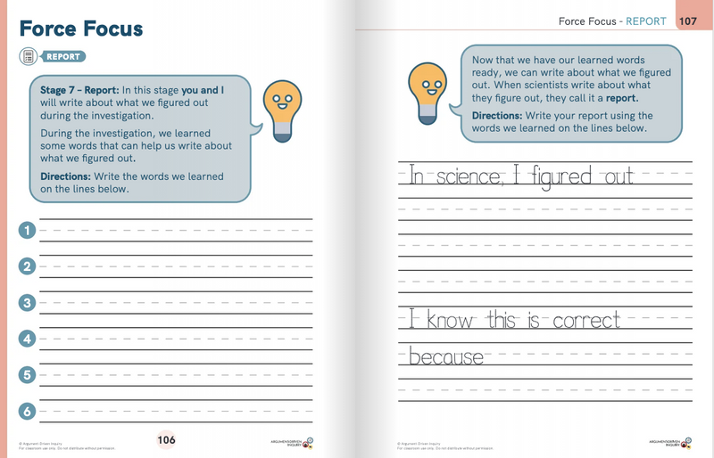 Argument-Driven Inquiry for Kindergarten Book (NGSS Edition)