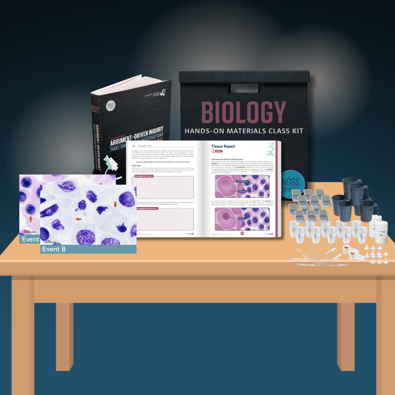 Biology NGSS ADI Science Class Bundle (Teacher Book + Workbooks + Hands-On Kits)