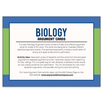 Biology Argument Cards
