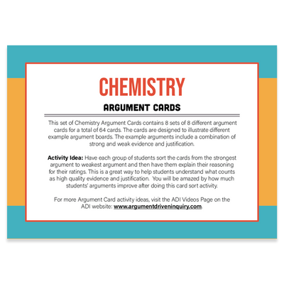 Chemistry Argument Cards