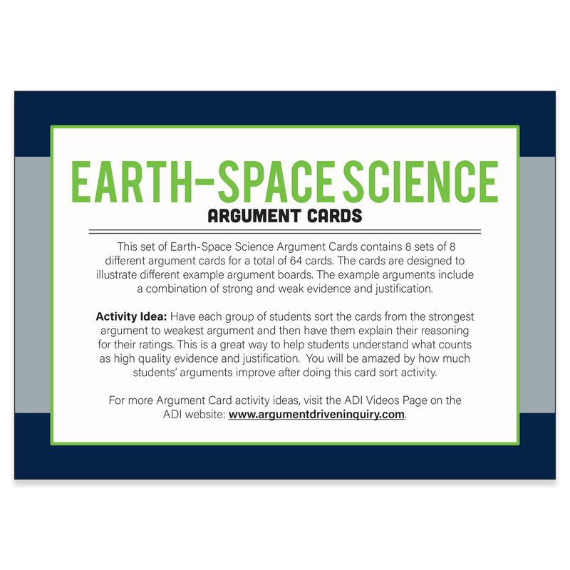 Earth-Space Science Argument Cards
