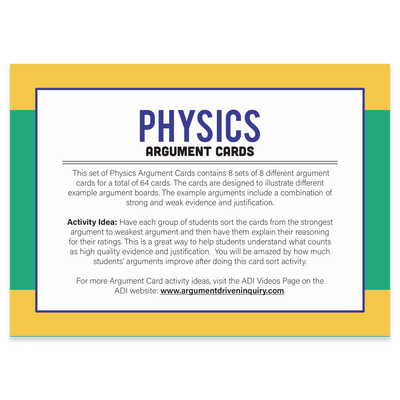 Physics Argument Cards