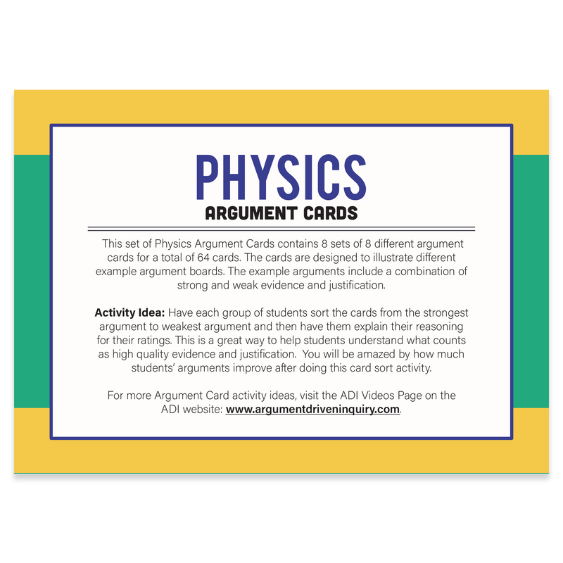 Physics Argument Cards